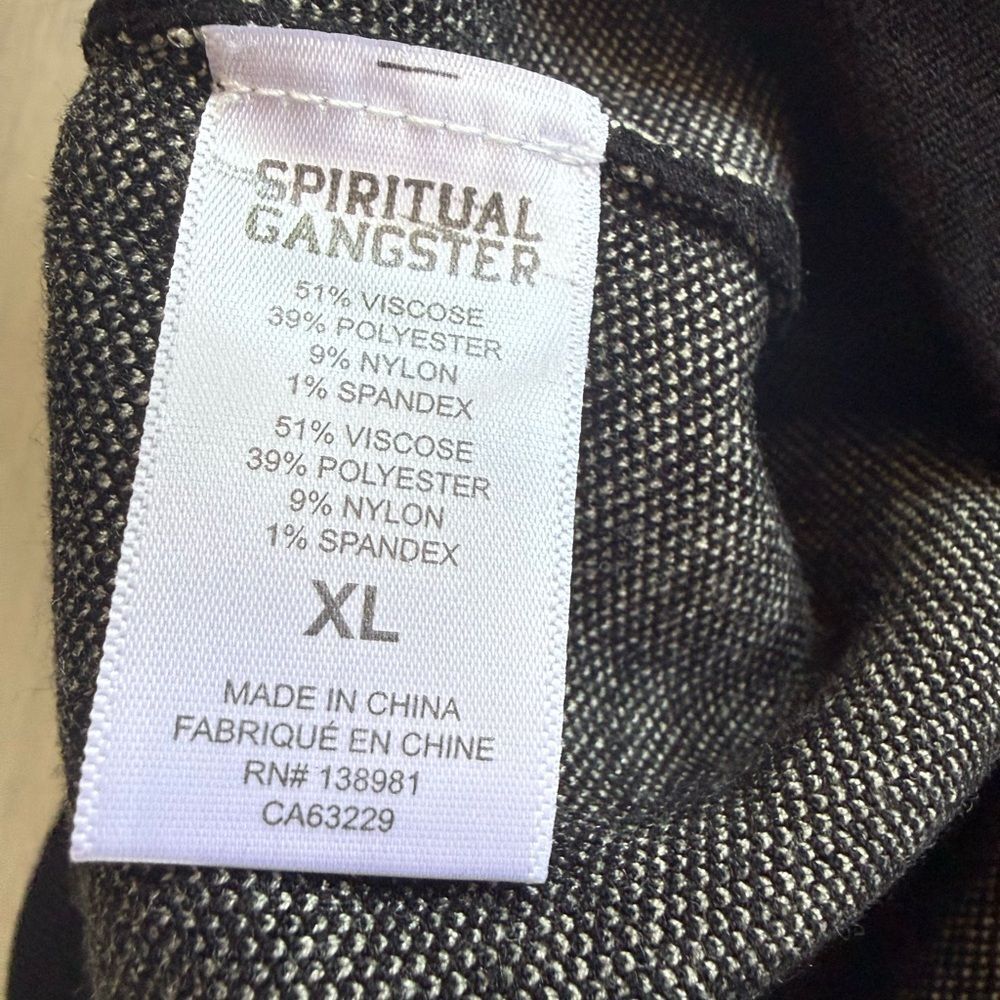 Spiritual Gangster Blake Wide Leg Pant Black XL NWT IN PACKAGE - Picture 7 of 10